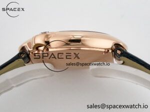 Ballon Blanc De Cartier 30mm RG DRF 1:1 Best Edition Silvered Texture Dial on Black Leather Strap Ronda Quartz - Image 12