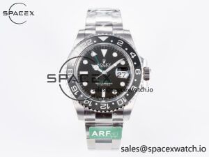 GMT-Master II 126710 GRNR Black/Gray Ceramic 904L Steel ARF 1:1 Best Edition on Oyster Strap SH3285