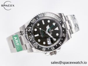 GMT-Master II 126710 GRNR Black/Gray Ceramic 904L Steel ARF 1:1 Best Edition on Oyster Strap SH3285 - Image 8