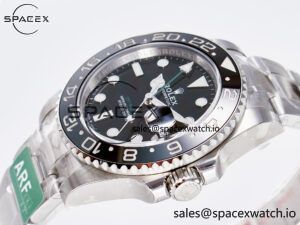 GMT-Master II 126710 GRNR Black/Gray Ceramic 904L Steel ARF 1:1 Best Edition on Oyster Strap SH3285 - Image 5