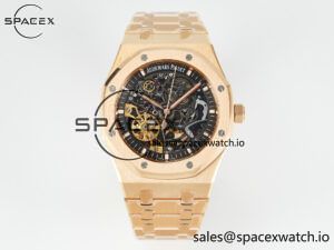 Royal Oak 41mm Skeleton 15407 RG ZF 1:1 Best Edition Skeleton Dial on RG Bracelet A3132
