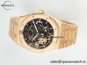 Royal Oak 41mm Skeleton 15407 RG ZF 1:1 Best Edition Skeleton Dial on RG Bracelet A3132 - Image 7