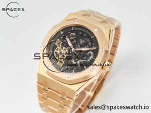 Royal Oak 41mm Skeleton 15407 RG ZF 1:1 Best Edition Skeleton Dial on RG Bracelet A3132 - Image 4