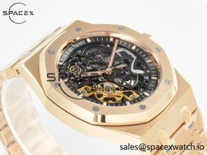 Royal Oak 41mm Skeleton 15407 RG ZF 1:1 Best Edition Skeleton Dial on RG Bracelet A3132 - Image 6