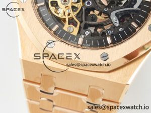 Royal Oak 41mm Skeleton 15407 RG ZF 1:1 Best Edition Skeleton Dial on RG Bracelet A3132 - Image 11