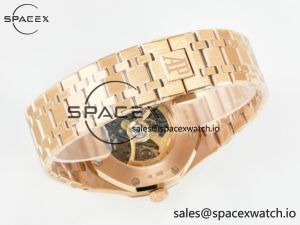 Royal Oak 41mm Skeleton 15407 RG ZF 1:1 Best Edition Skeleton Dial on RG Bracelet A3132 - Image 14