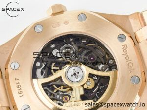 Royal Oak 41mm Skeleton 15407 RG ZF 1:1 Best Edition Skeleton Dial on RG Bracelet A3132 - Image 18