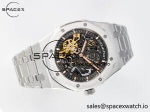 Royal Oak 41mm Skeleton 15407 SS ZF 1:1 Best Edition Skeleton Dial on SS Bracelet A3132 - Image 8