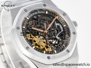 Royal Oak 41mm Skeleton 15407 SS ZF 1:1 Best Edition Skeleton Dial on SS Bracelet A3132 - Image 3