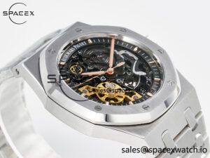 Royal Oak 41mm Skeleton 15407 SS ZF 1:1 Best Edition Skeleton Dial on SS Bracelet A3132 - Image 6