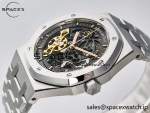 Royal Oak 41mm Skeleton 15407 SS ZF 1:1 Best Edition Skeleton Dial on SS Bracelet A3132 - Image 5