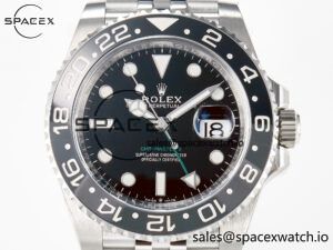 GMT-Master II 126710 GRNR Black/Gray Ceramic 904L Steel Clean 1:1 Best Edition on Jubilee Strap DD3285 - Image 2