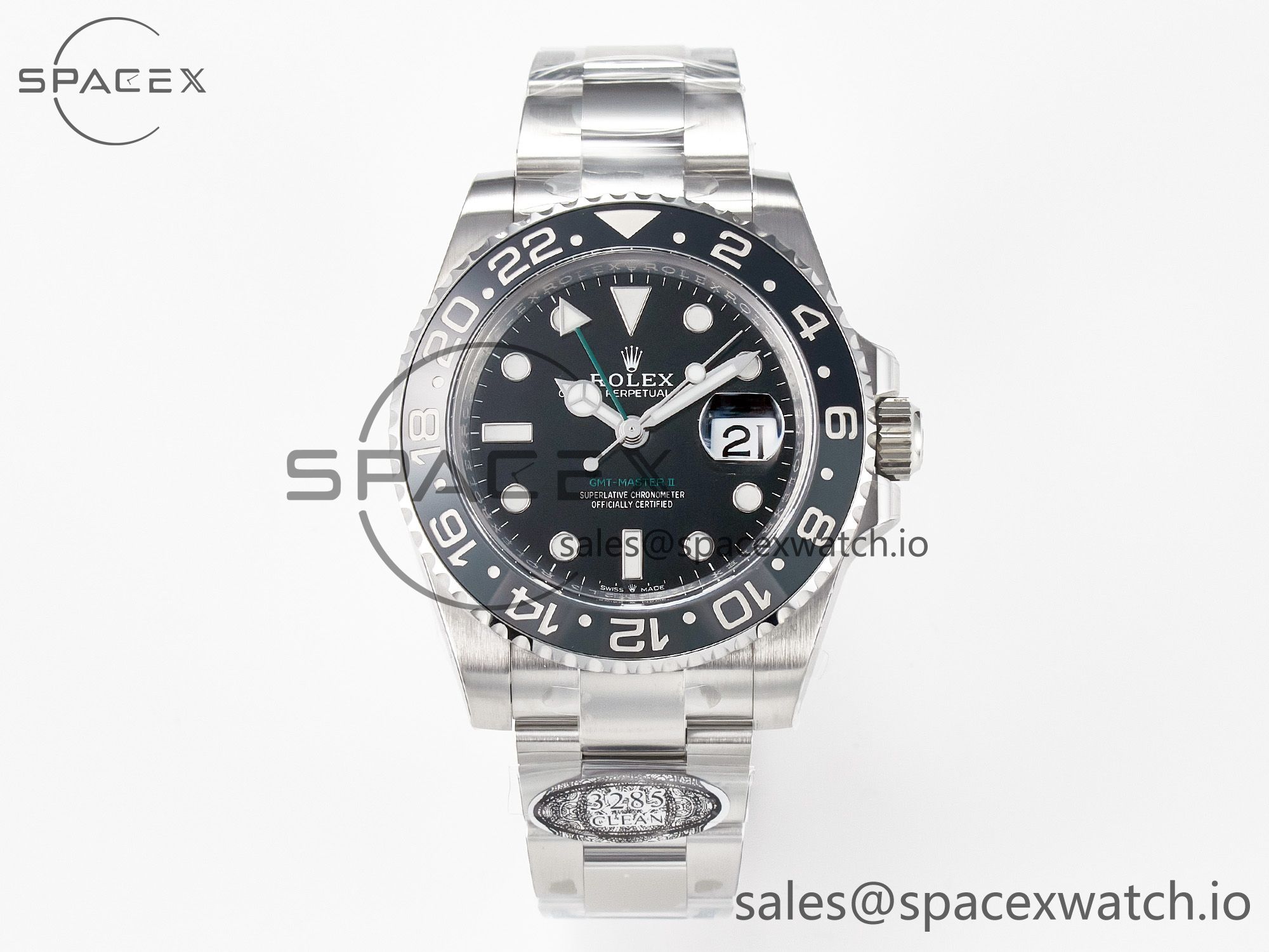 IMG_4797 拷贝 GMT-Master II 126710 GRNR Black/Gray Ceramic 904L Steel Clean 1:1 Best Edition on Oyster Strap DD3285 - Image 1