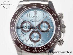Daytona 116506 Clean 1:1 Best Edition Ice Blue Dial Arabic Markers on SS Bracelet SA4130 V2 - Image 2