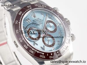 Daytona 116506 Clean 1:1 Best Edition Ice Blue Dial Arabic Markers on SS Bracelet SA4130 V2 - Image 3