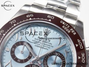 Daytona 116506 Clean 1:1 Best Edition Ice Blue Dial Arabic Markers on SS Bracelet SA4130 V2 - Image 12