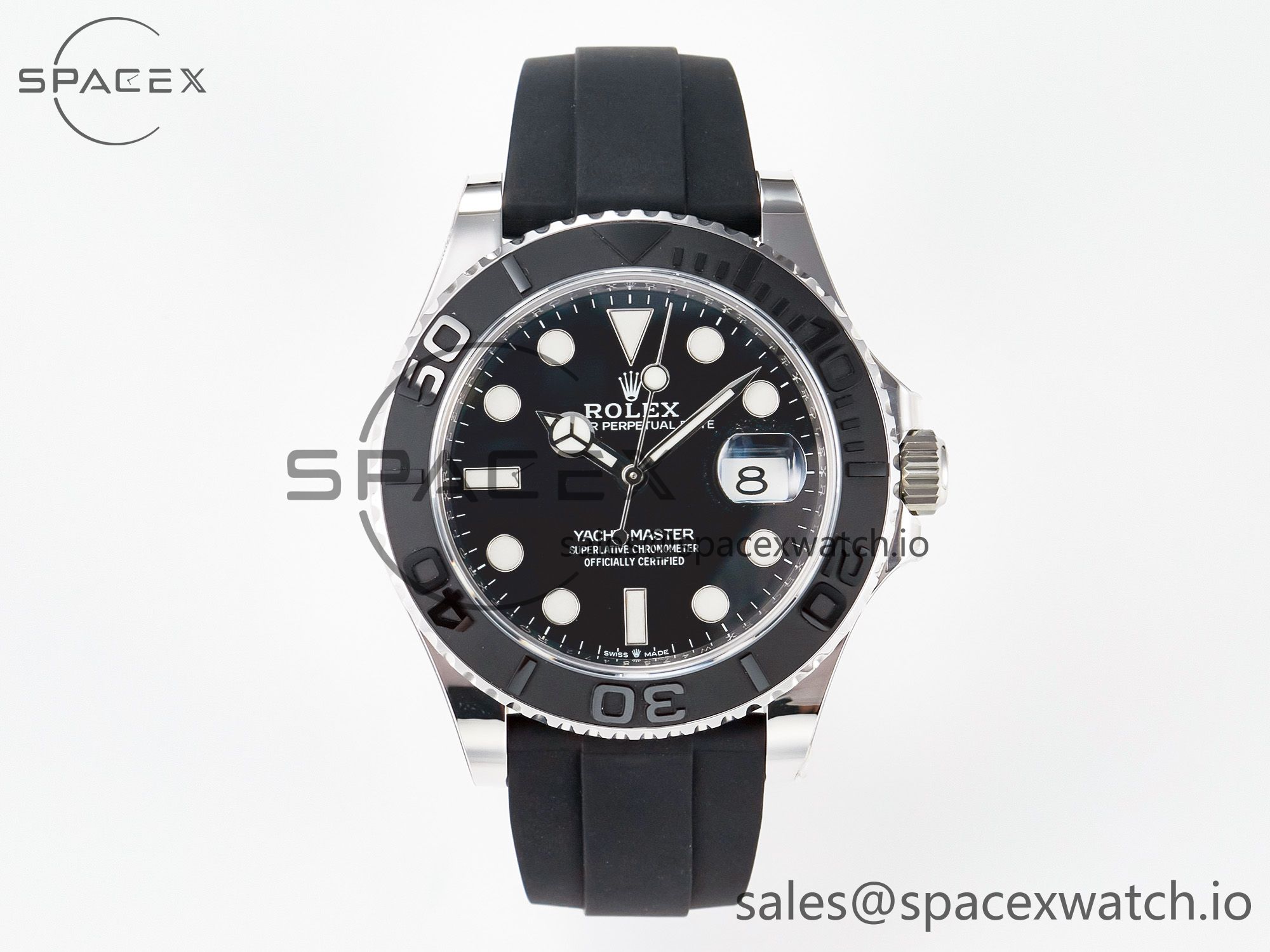 IMG_4869 拷贝 Yacht-Master 42mm 226659 VSF 1:1 Best Edition 3D Black Ceramic Bezel on Black Rubber Strap VS3235 - Image 1