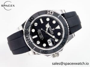 Yacht-Master 42mm 226659 VSF 1:1 Best Edition 3D Black Ceramic Bezel on Black Rubber Strap VS3235 - Image 8