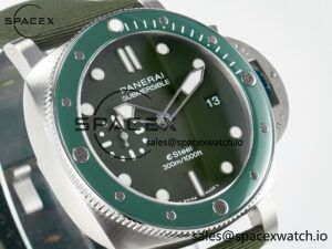 PAM1287 V TTF 1:1 Best Edition Green Dial on Green Nylon Strap P900 - Image 3