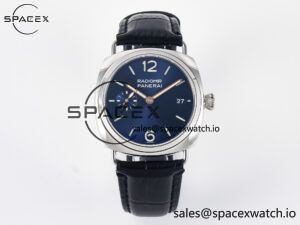 PAM1293 Radiomir 40mm TTF 1:1 Best Edition Blue Dial on Blue Leather Strap P900