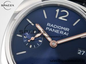 PAM1293 Radiomir 40mm TTF 1:1 Best Edition Blue Dial on Blue Leather Strap P900 - Image 11
