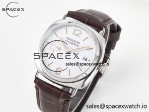 PAM1292 Radiomir 40mm TTF 1:1 Best Edition White Dial on Brown Leather Strap P900 - Image 4