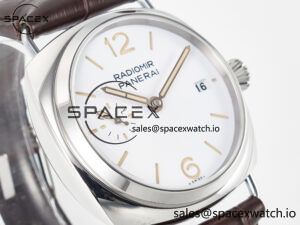 PAM1292 Radiomir 40mm TTF 1:1 Best Edition White Dial on Brown Leather Strap P900 - Image 3
