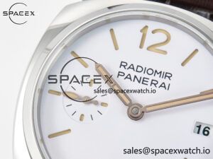 PAM1292 Radiomir 40mm TTF 1:1 Best Edition White Dial on Brown Leather Strap P900 - Image 11