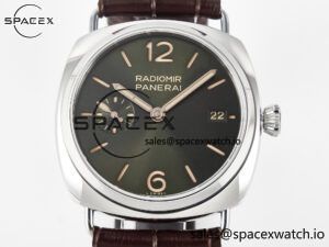 PAM1386 Radiomir 40mm TTF 1:1 Best Edition Green Dial on Brown Leather Strap P900 - Image 2