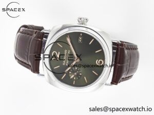 PAM1386 Radiomir 40mm TTF 1:1 Best Edition Green Dial on Brown Leather Strap P900 - Image 7