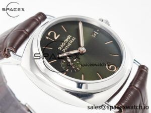 PAM1386 Radiomir 40mm TTF 1:1 Best Edition Green Dial on Brown Leather Strap P900 - Image 6