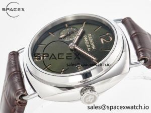 PAM1386 Radiomir 40mm TTF 1:1 Best Edition Green Dial on Brown Leather Strap P900 - Image 5