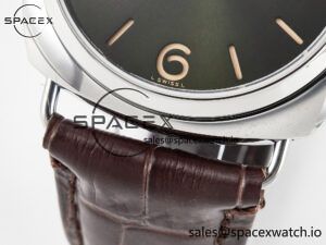 PAM1386 Radiomir 40mm TTF 1:1 Best Edition Green Dial on Brown Leather Strap P900 - Image 12