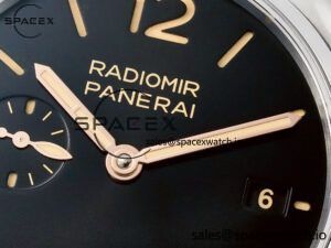 PAM1294 Radiomir 40mm TTF 1:1 Best Edition Black Dial on Black Leather Strap P900 - Image 9