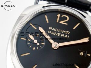PAM1294 Radiomir 40mm TTF 1:1 Best Edition Black Dial on Black Leather Strap P900 - Image 11