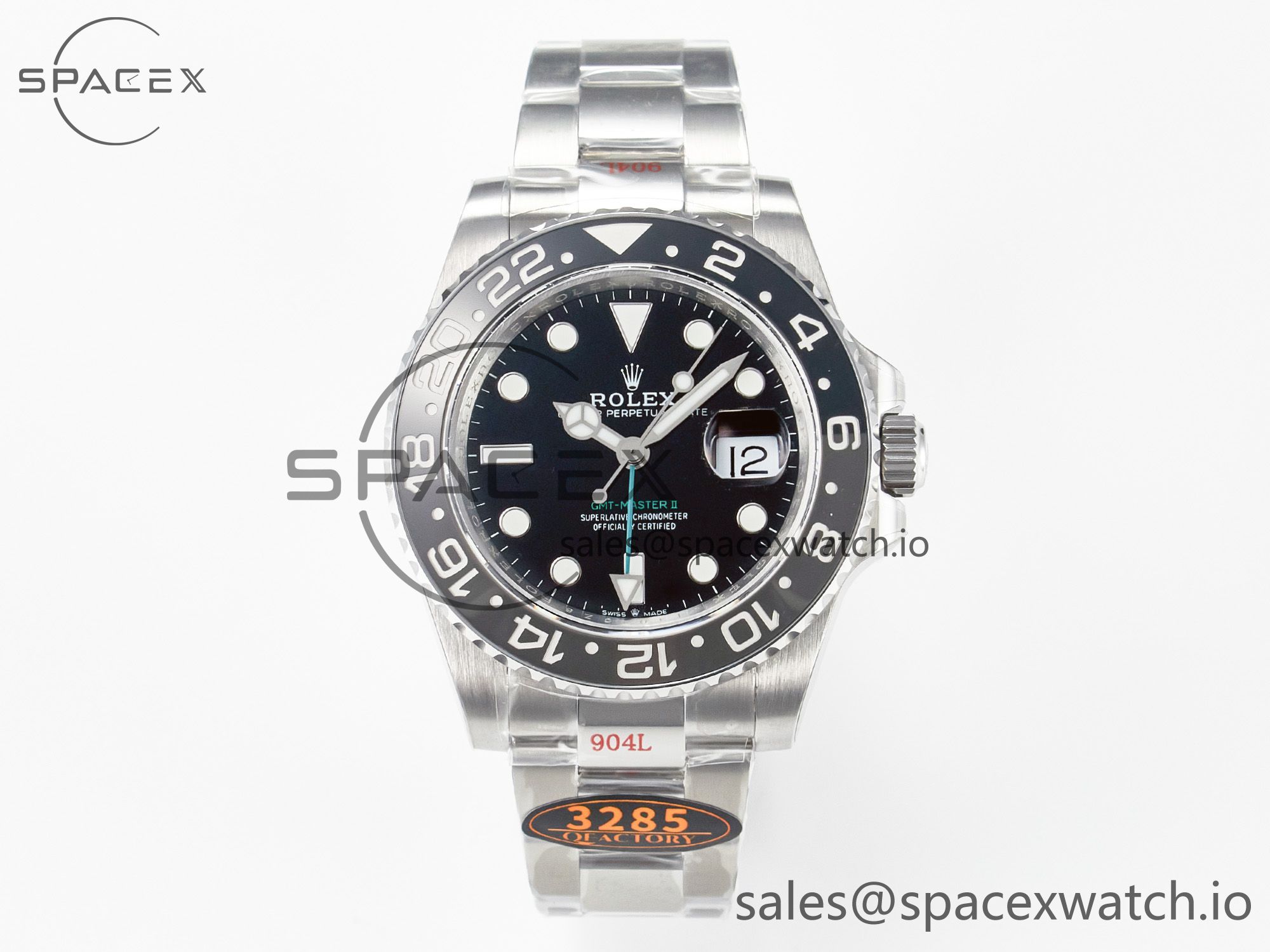 IMG_5285 拷贝 GMT-Master II 126710 GRNR Black/Grey Ceramic QF 1:1 Best Edition on Oyster Bracelet VR3285 CHS - Image 1