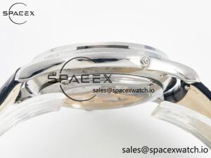 Master Ultra Thin Moon 1368420 SS Z+F 1:1 Best Edition Blue Dial on Black Leather Strap SA925 Super Clone - Image 12