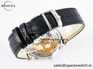 Master Ultra Thin Moon 1368420 SS Z+F 1:1 Best Edition Blue Dial on Black Leather Strap SA925 Super Clone - Image 14