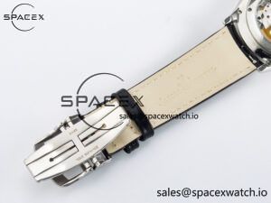 Master Ultra Thin Moon 1368420 SS Z+F 1:1 Best Edition Blue Dial on Black Leather Strap SA925 Super Clone - Image 25