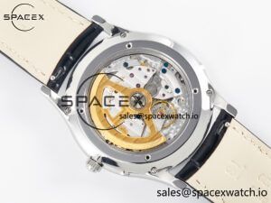 Master Ultra Thin Moon 1368420 SS Z+F 1:1 Best Edition Blue Dial on Black Leather Strap SA925 Super Clone - Image 17