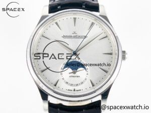 Master Ultra Thin Moon 1368420 SS Z+F 1:1 Best Edition White Dial on Black Leather Strap SA925 Super Clone - Image 2