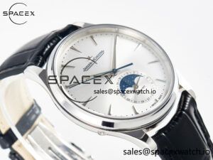Master Ultra Thin Moon 1368420 SS Z+F 1:1 Best Edition White Dial on Black Leather Strap SA925 Super Clone - Image 6