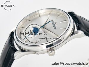 Master Ultra Thin Moon 1368420 SS Z+F 1:1 Best Edition White Dial on Black Leather Strap SA925 Super Clone - Image 5