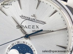 Master Ultra Thin Moon 1368420 SS Z+F 1:1 Best Edition White Dial on Black Leather Strap SA925 Super Clone - Image 9