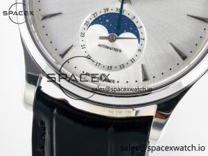Master Ultra Thin Moon 1368420 SS Z+F 1:1 Best Edition White Dial on Black Leather Strap SA925 Super Clone - Image 11