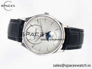 Master Ultra Thin Moon 1368420 SS Z+F 1:1 Best Edition White Dial on Black Leather Strap SA925 Super Clone - Image 7