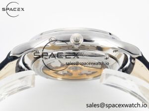 Master Ultra Thin Moon 1368420 SS Z+F 1:1 Best Edition Black Dial on Black Leather Strap SA925 Super Clone - Image 13