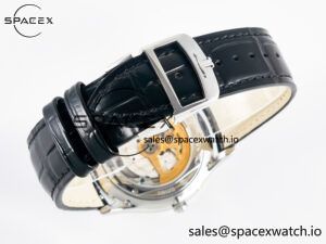 Master Ultra Thin Moon 1368420 SS Z+F 1:1 Best Edition White Dial on Black Leather Strap SA925 Super Clone - Image 14