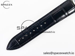 Master Ultra Thin Moon 1368420 SS Z+F 1:1 Best Edition Black Dial on Black Leather Strap SA925 Super Clone - Image 23