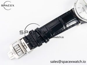 Master Ultra Thin Moon 1368420 SS Z+F 1:1 Best Edition Black Dial on Black Leather Strap SA925 Super Clone - Image 24